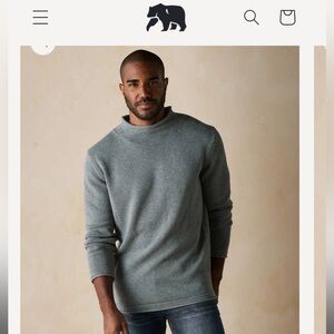 The Normal Brand Men's Heather Gray Roll Neck Sweater